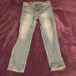 American Eagle denim stretch jeggings size 14 short length